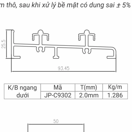 JP-C9302 - Khung bao ngang dưới 93
