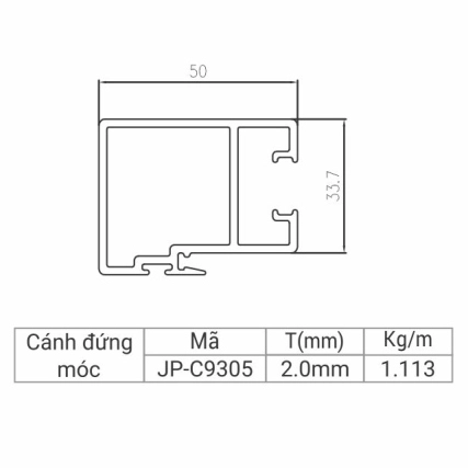 JP-C9305 - Cánh đứng móc 93