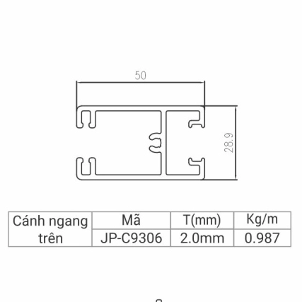 JP-C9306 - Cánh ngang trên 93