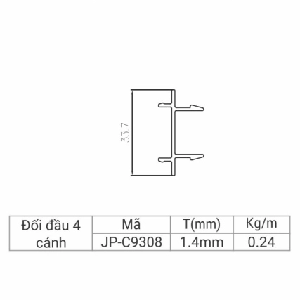 JP-C9308 - Đối đầu 4 cánh 93