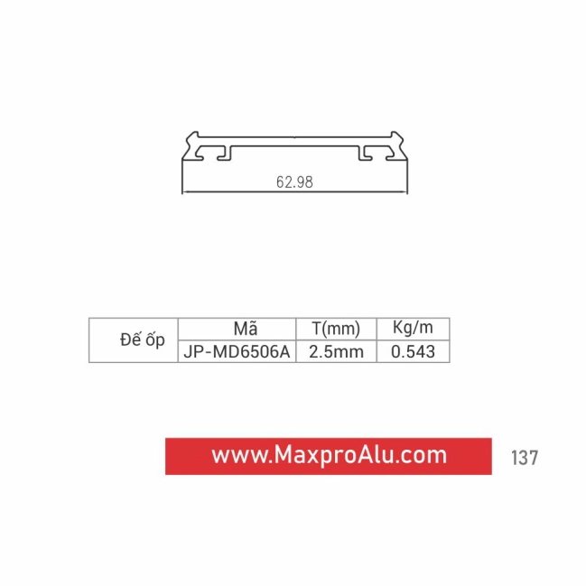 JP-MD6506A - Đế ốp mặt dựng