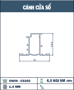 OWIN-C3202 - Owin - Cánh cửa sổ