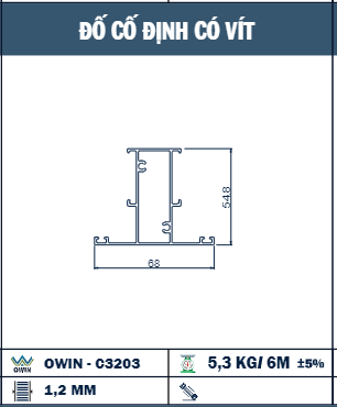 OWIN-C3203 - Owin - Đố cố định có vít