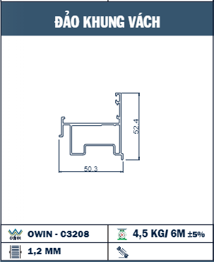 OWIN-C3208 - Owin - Đảo khung vách