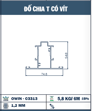 OWIN-C3313 - Owin - Đố chia T có vít