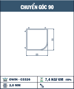 OWIN-C3326 - Owin - Chuyển góc 90 độ