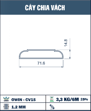OWIN-CV15 - Owin - Cây chia vách