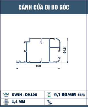 OWIN-DV100 - Owin - Cánh cửa đi bo góc