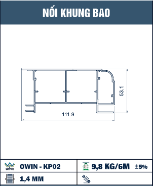 OWIN-KP02 - Owin - Nối khung bao hệ phào