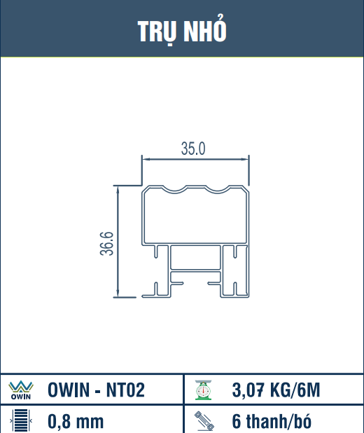 OWIN-NT02 - Trụ nhỏ