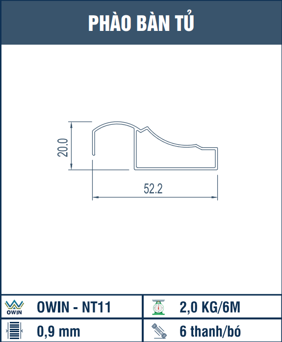 OWIN-NT11 - Phào bàn tủ