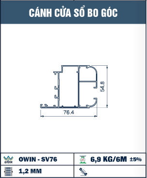 OWIN-SV76 - Owin - Cánh cửa sổ bo góc