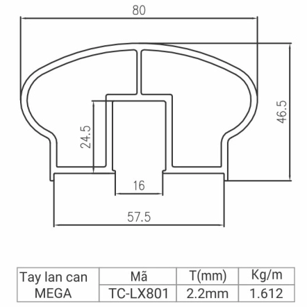 TC-LX801 - Tay lan can Mega