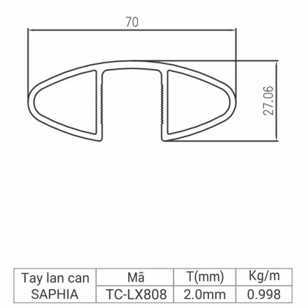 TC-LX808 - Tay lan can Saphia