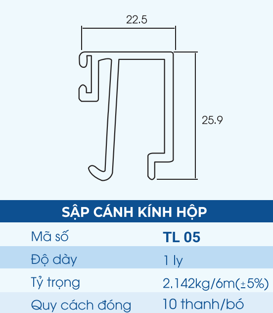 TL-05 - Sập cánh kính hộp