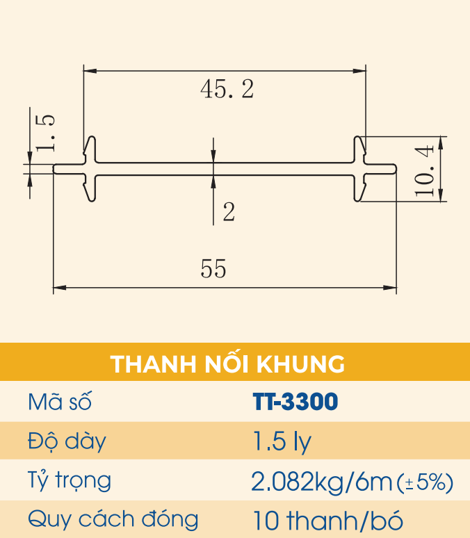 TT-3300 - Thanh nối khung