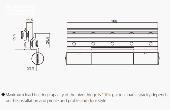 Bản lề 4D khung - cánh Draho ZH-168 màu xám, đen, bạc