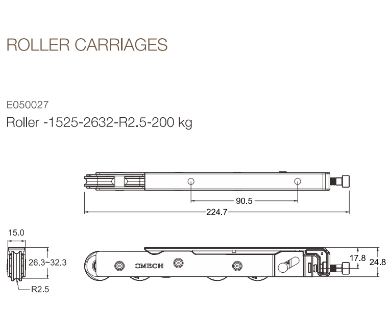 Bánh xe đôi 200kg Cmech E050027