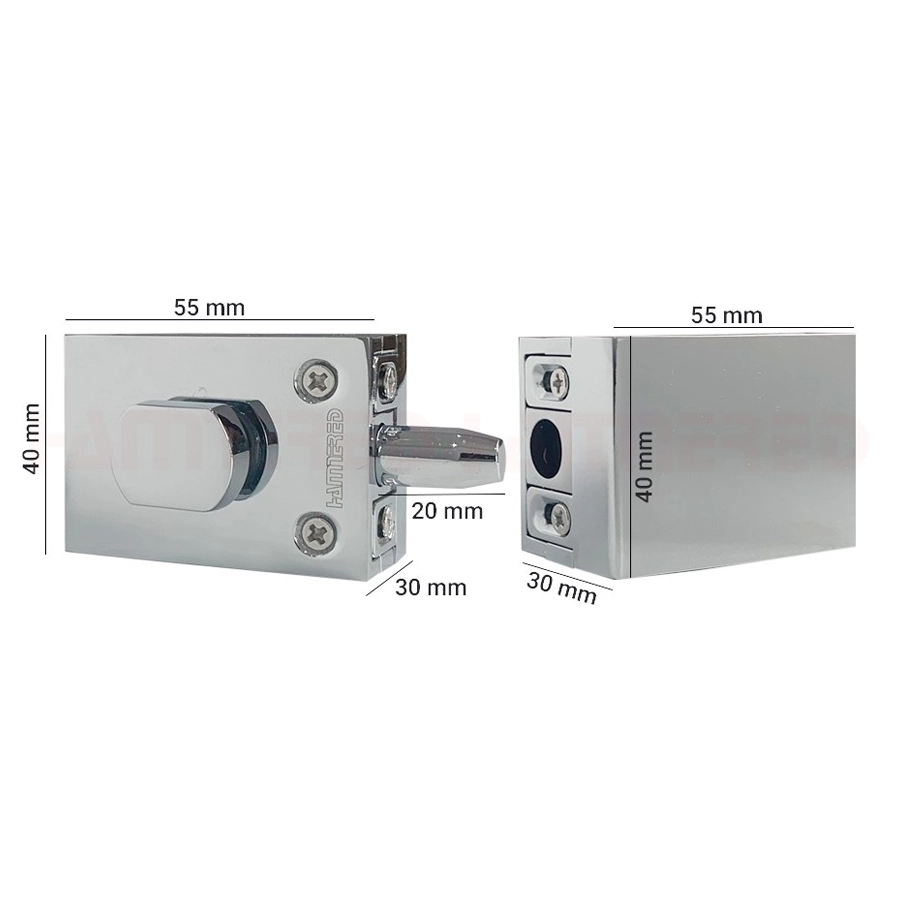 Chốt cửa kính đôi HMR088-2CP