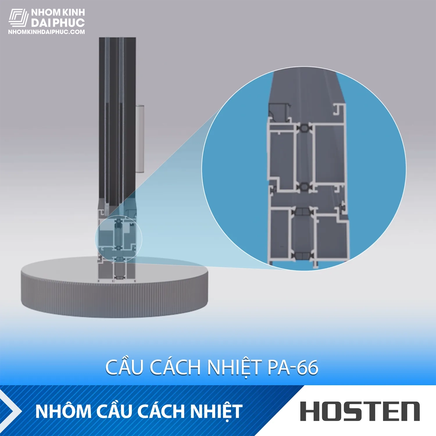 Cửa Nhôm Cầu Cách Nhiệt HOSTEN