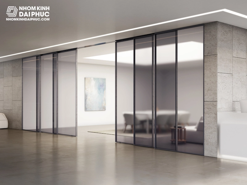 Cửa Nhôm Slim Tự Động