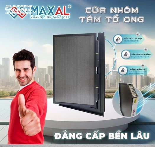 Cửa Nhôm Tấm Tổ Ong Maxal