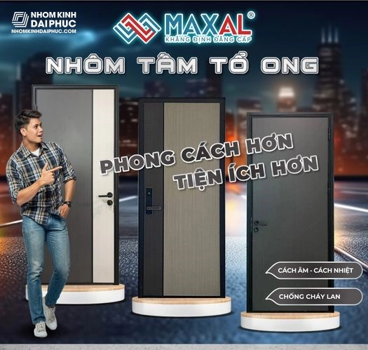 Cửa Nhôm Tấm Tổ Ong Maxal