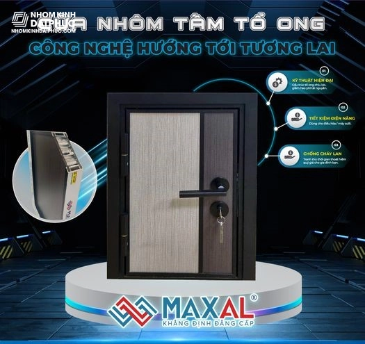 Cửa Nhôm Tấm Tổ Ong Maxal