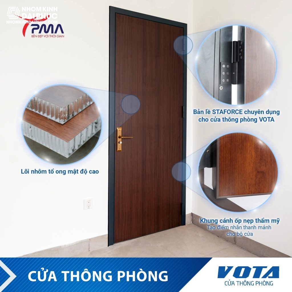 Cửa nhôm tấm tổ ong VOTA