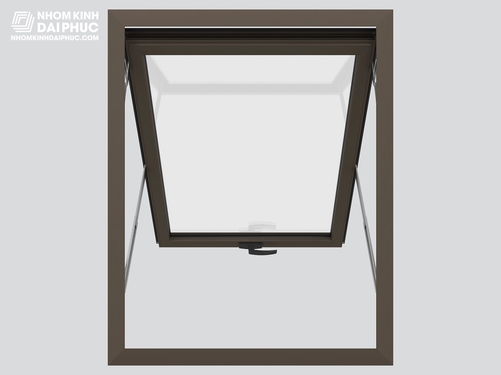 Cửa sổ mở hất Topal Slima màu cà phê