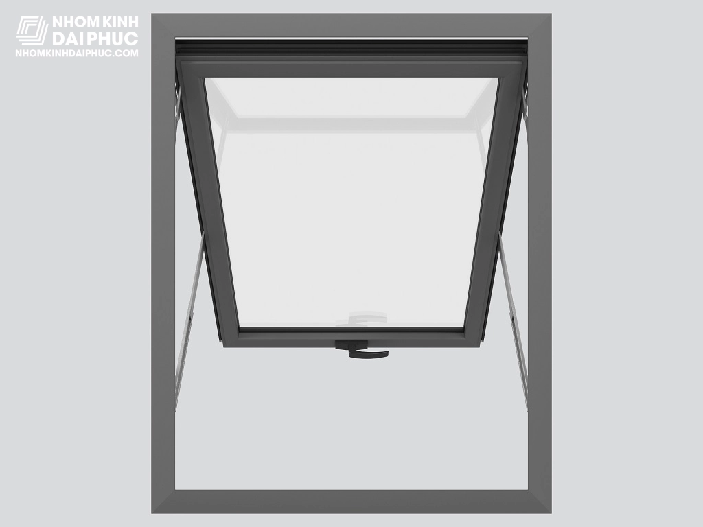 Cửa sổ mở hất Topal Slima màu ghi