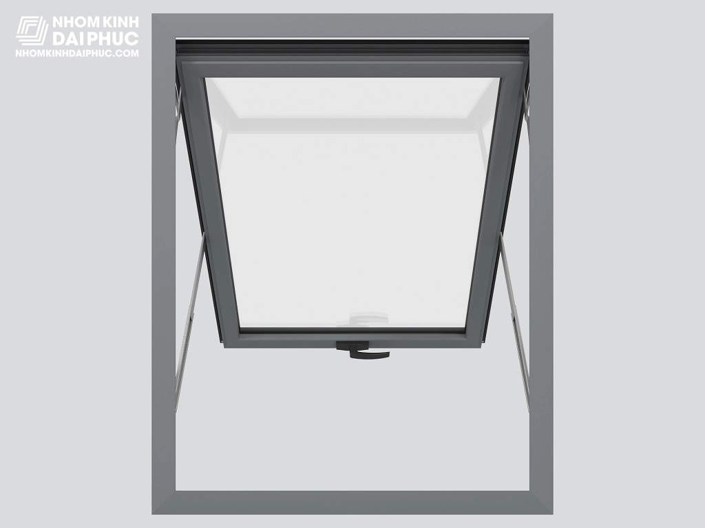 Cửa sổ mở hất Topal Slima màu nòng súng