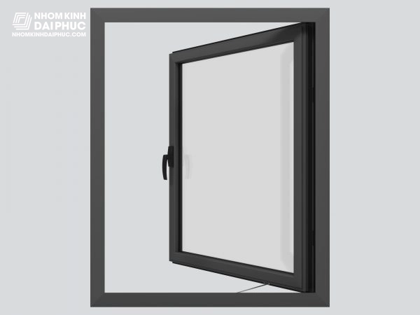 Cửa sổ mở quay Topal Slima màu ghi