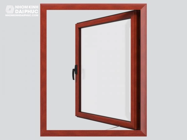 Cửa sổ mở quay Topal Slima màu vân gỗ