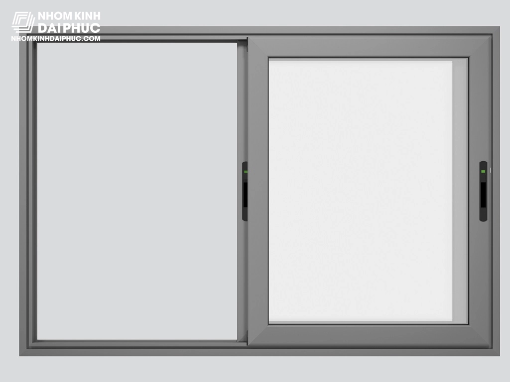 Cửa sổ trượt Topal Slima màu ghi