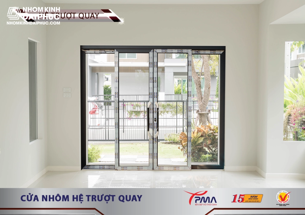 Cửa trượt quay nhôm PMA