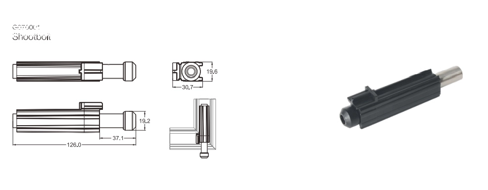 Đầu chốt biên cửa xếp trượt Cmech G070001