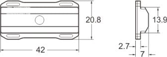 Đệm chống xệ trên Cánh có hố vít Cmech A080012