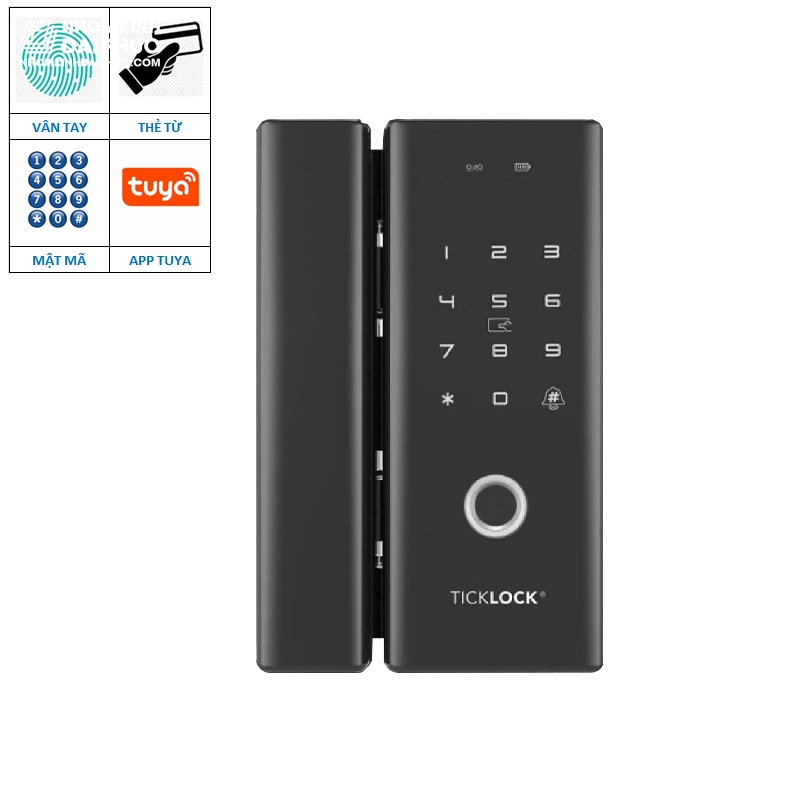 Khóa cửa kính Ticklock GL900