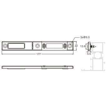 Miệng khóa cửa đi có thể điều chỉnh Cmech G100001