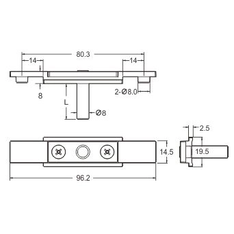 Phụ kiện Cmech. Đầu chia chuyển động dài 24mm