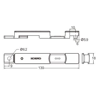 Phụ kiện Cmech. Móc chốt cánh phụ rời dài 130mm