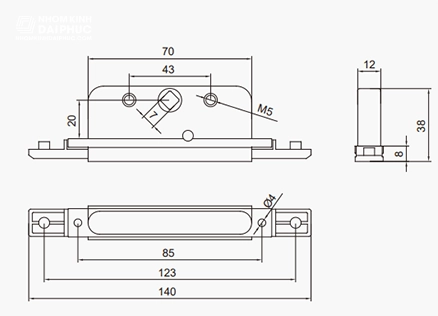 Phụ Kiện Cửa Xếp Trượt Draho - Bộ chuyển động F12G