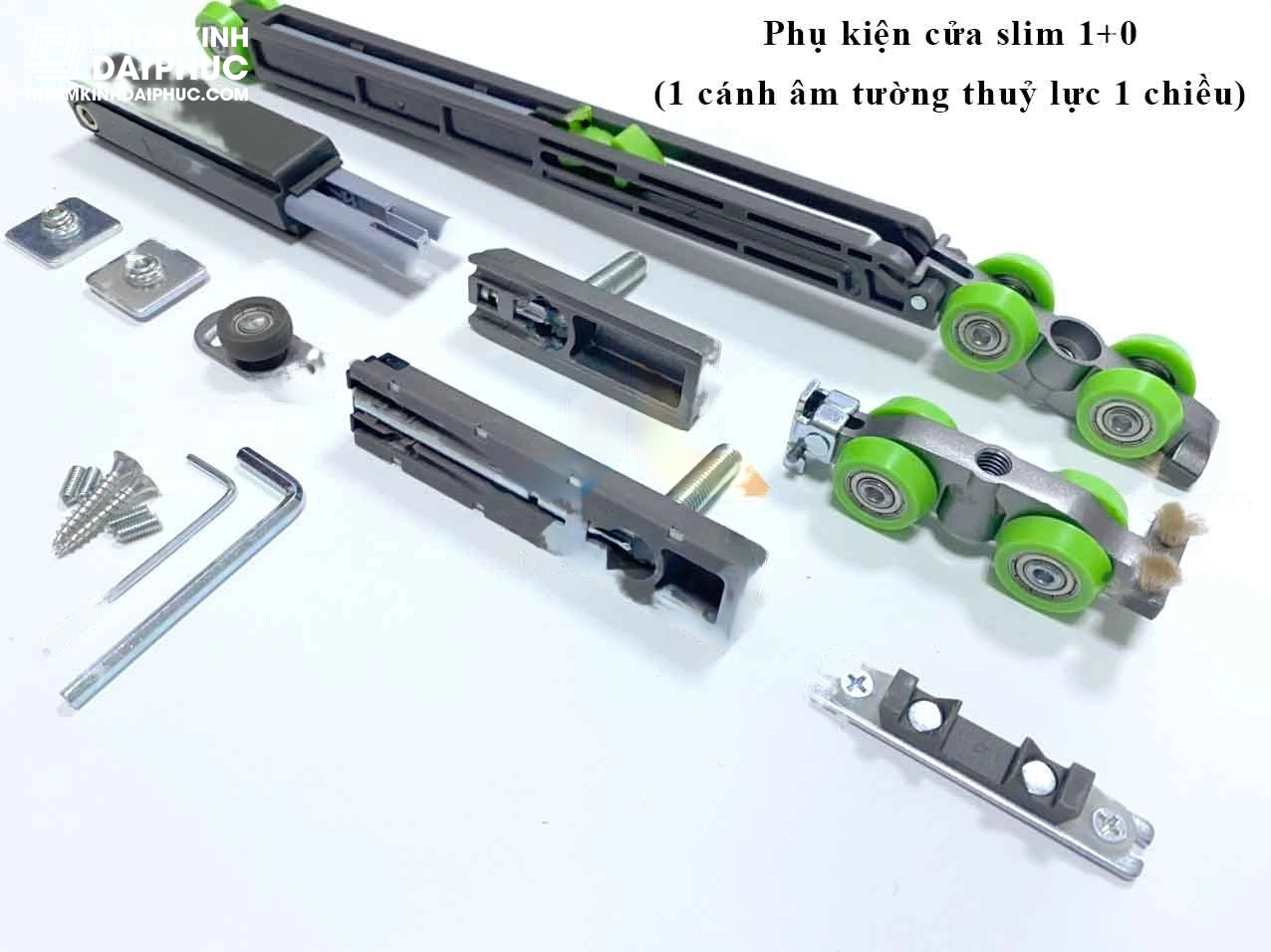 Phụ Kiện Opk. Phụ kiện cửa lùa Slim 1 cánh âm tường có nhấn