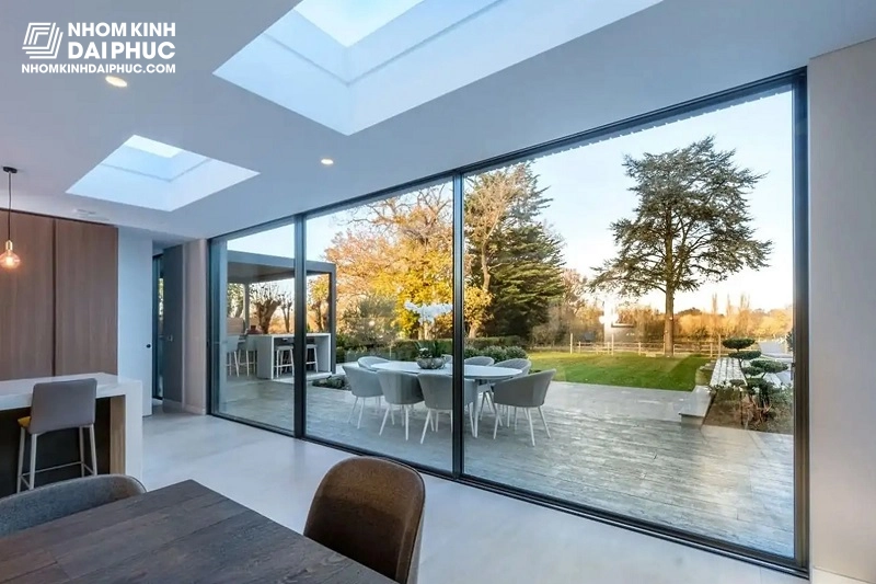 Profile cửa lùa slim 3 ray nhôm Kogen