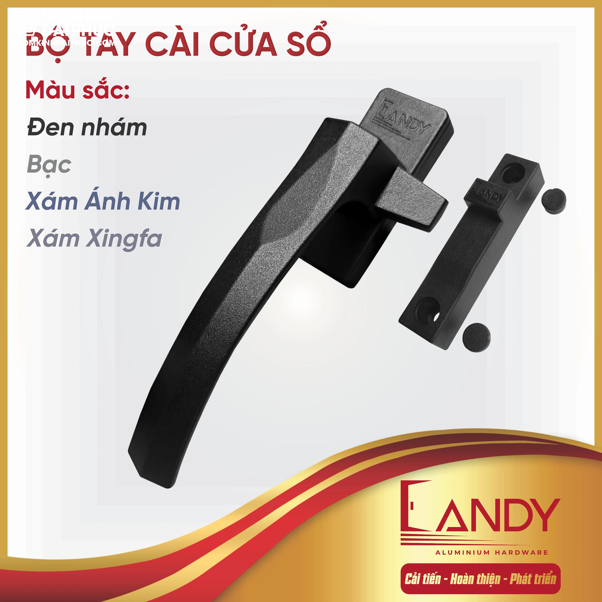 Tay đơn điểm CANDY màu Xám/ Xám Ánh Kim/ Đen Bóng/ Đen Nhám/ Nâu/ Trắng loại mới
