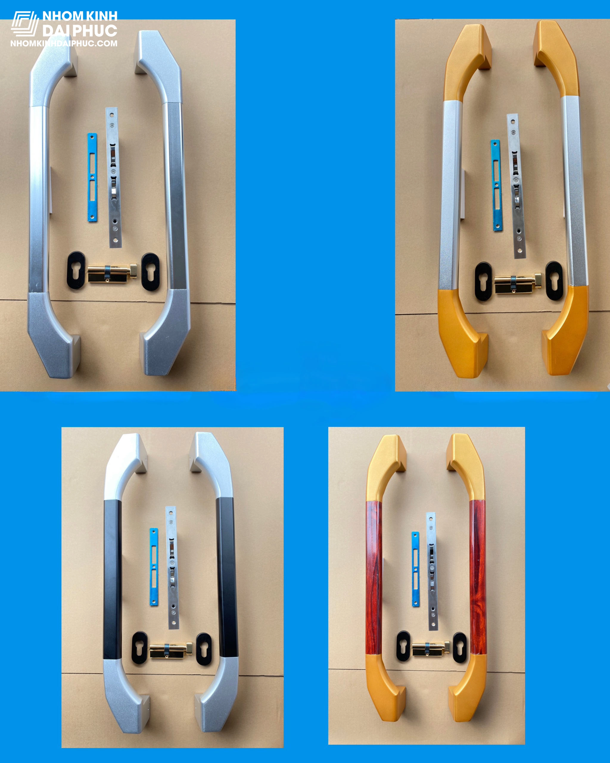 Tay nắm cửa trượt quay. Tay nắm chữ D cửa trượt quay