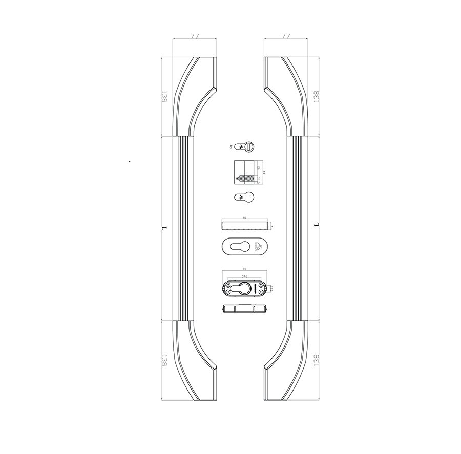 Tay nắm cửa trượt quay