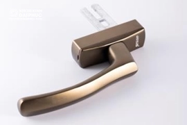 Tay quay cửa sổ Janus (tay cong lượn, lưỡi gà dùng hệ 55, 65) mã TQCS-JN