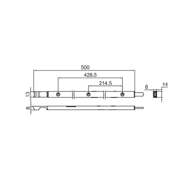 Thanh chốt phụ KINLONG SCX500B chất liệu hợp kim nhôm